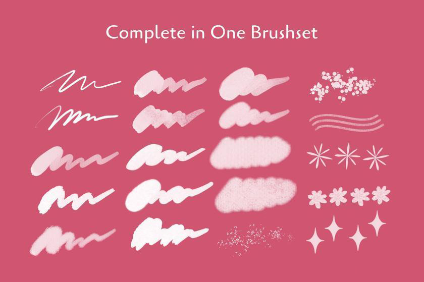 Procreate笔刷-人像素描水彩纹理插画笔刷套装素材资源 笔刷资源 sucaiwan.com