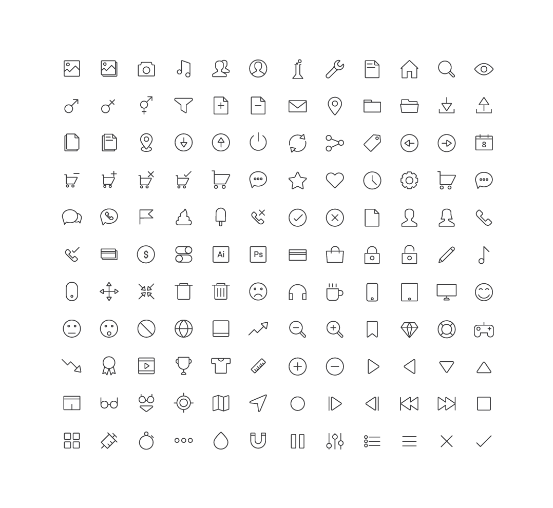 132线性图标，AI源文件 图标素材 sucaiwan.com