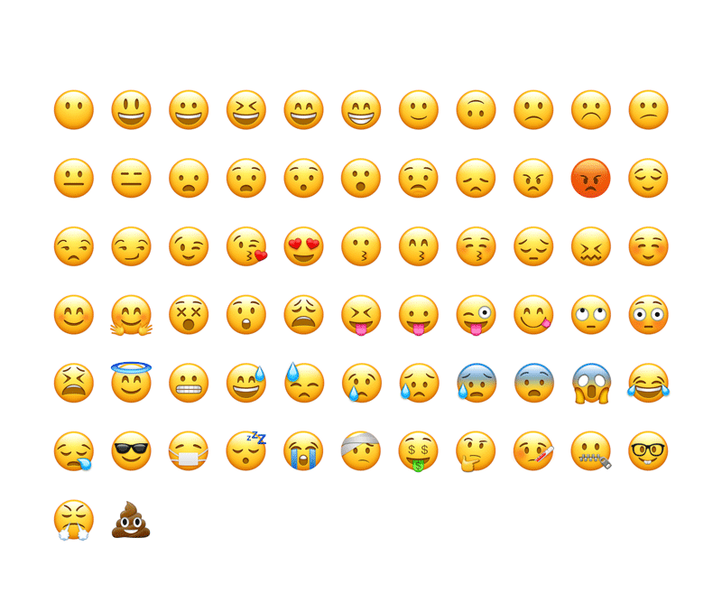 68枚矢量表情Emoji，PSD源文件 图标素材 sucaiwan.com