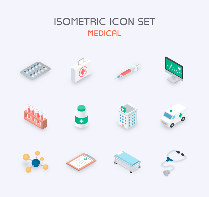 120枚2.5D风格主题图标，AI源文件 图标素材 sucaiwan.com