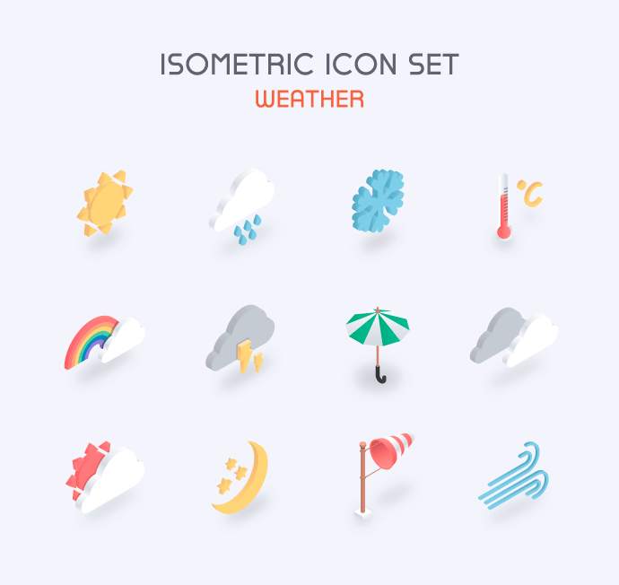 120枚2.5D风格主题图标，AI源文件 图标素材 sucaiwan.com