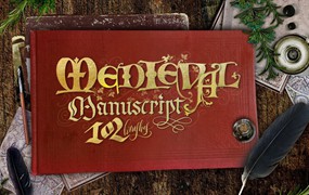 Procreate笔刷-手稿风格英文字母文字笔刷素材资源