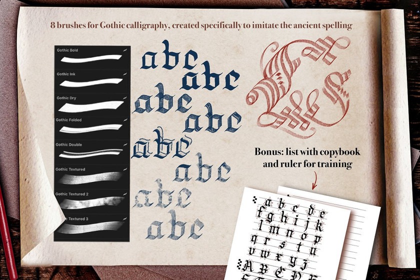 Procreate笔刷-手稿风格英文字母文字笔刷素材资源 笔刷资源 第4张-素材湾丨精选海外优质设计素材资源 Procreate笔刷-手稿风格英文字母文字笔刷素材资源 笔刷资源 sucaiwan.com