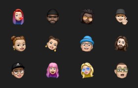 Memoji 3D表情图标，PNG格式