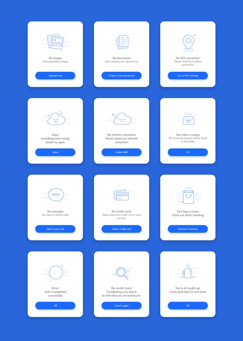 12枚空状态图标，sketch源文件 图标素材 sucaiwan.com