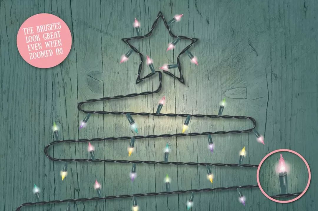 柔和的矢量光线效果的AI笔刷 笔刷资源 sucaiwan.com