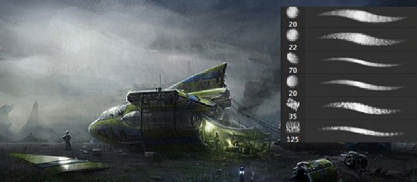 PS笔刷-32套高品质CG插画笔刷 笔刷资源 sucaiwan.com