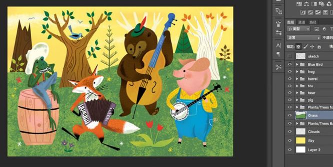 PS笔刷-蜡笔铅笔彩笔刷31款 笔刷资源 sucaiwan.com