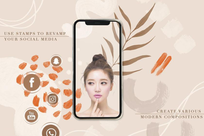 笔刷资源-丙烯酸涂料纹理效果Procreate，Photoshop笔刷素材资源 笔刷资源 sucaiwan.com