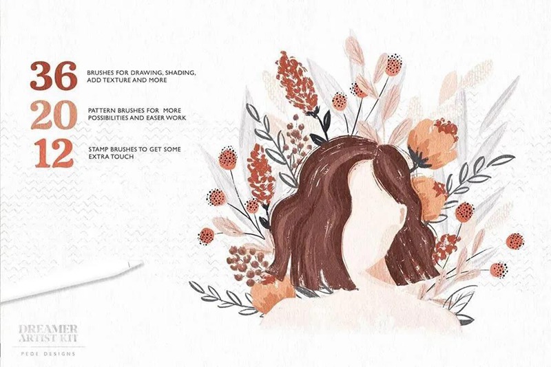 绘画梦想家艺术家Procreate笔刷套件 笔刷资源 sucaiwan.com