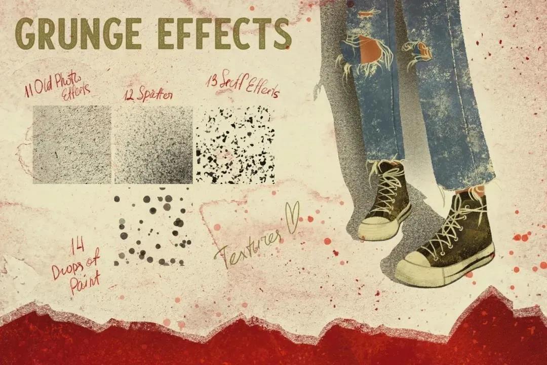 复古纹理Procreate笔刷套装 笔刷资源 第14张-素材湾丨精选海外优质设计素材资源 复古纹理Procreate笔刷套装 笔刷资源 sucaiwan.com