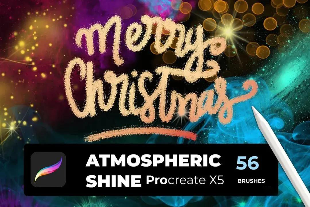 56款高清过年气氛花环火花漏光procreate笔刷画笔 笔刷资源 第1张-素材湾丨精选海外优质设计素材资源 56款高清过年气氛花环火花漏光procreate笔刷画笔 笔刷资源 sucaiwan.com