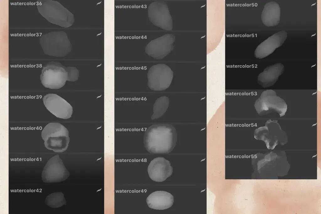 64款逼真水彩水墨效果Procreate笔刷设计素材 笔刷资源 第2张-素材湾丨精选海外优质设计素材资源 64款逼真水彩水墨效果Procreate笔刷设计素材 笔刷资源 sucaiwan.com