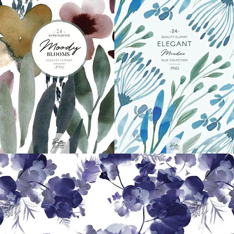 Procreate+Ps真实质感水彩笔刷100款送纹理纸张68款 手帐绘画肌理 笔刷资源 sucaiwan.com