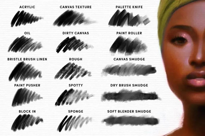 17款逼真纹理质感油画绘画效果画笔Procreate笔刷 笔刷资源 第2张-素材湾丨精选海外优质设计素材资源 17款逼真纹理质感油画绘画效果画笔Procreate笔刷 笔刷资源 sucaiwan.com