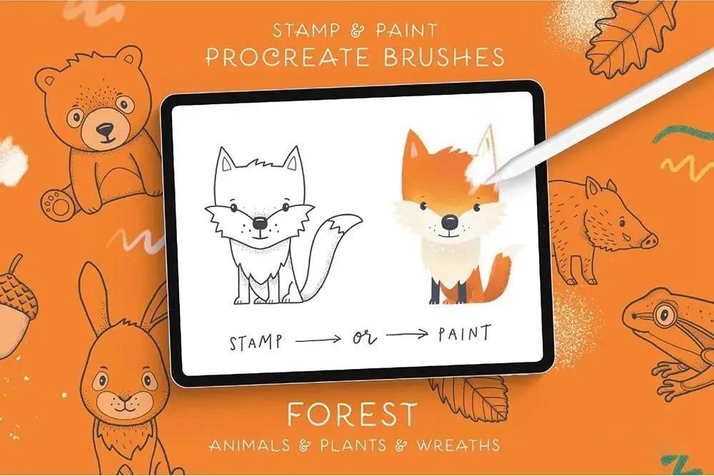 Procreate笔刷混合包和字体素材 笔刷资源 第18张-素材湾丨精选海外优质设计素材资源 Procreate笔刷混合包和字体素材 笔刷资源 sucaiwan.com