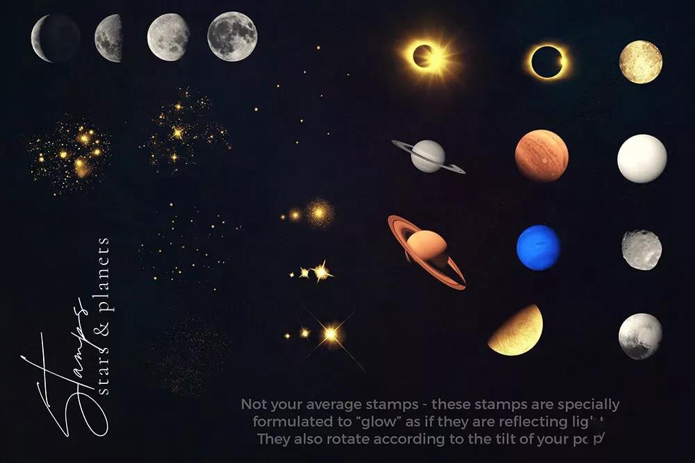 银河系星空元素Procreate的笔刷合集 笔刷资源 第2张-素材湾丨精选海外优质设计素材资源 银河系星空元素Procreate的笔刷合集 笔刷资源 sucaiwan.com