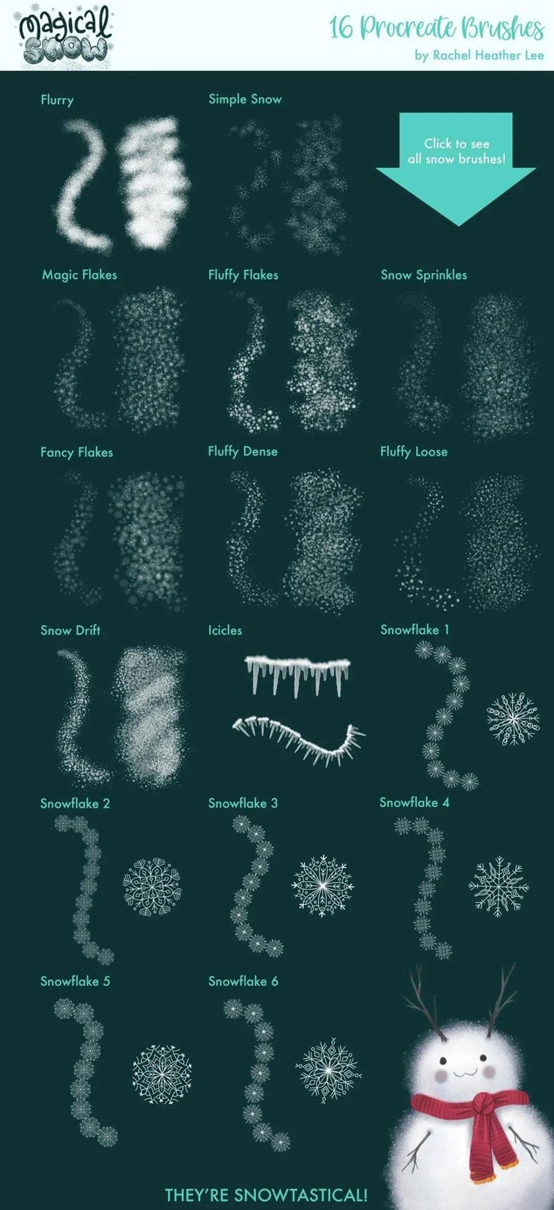 圣诞冰柱冰雪雪花飘香降雪效果procreate笔刷 笔刷资源 第6张-素材湾丨精选海外优质设计素材资源 圣诞冰柱冰雪雪花飘香降雪效果procreate笔刷 笔刷资源 sucaiwan.com