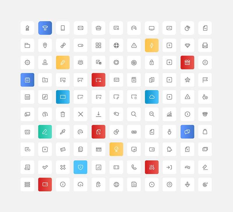 110枚常用系统图标，SVG格式 图标素材 sucaiwan.com