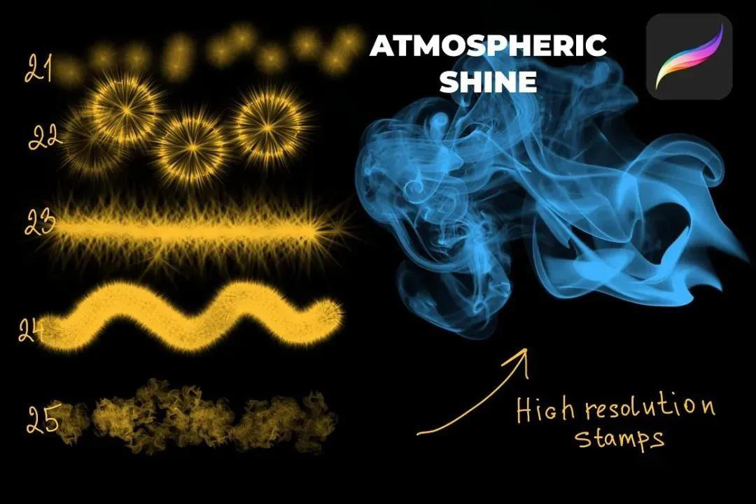 56款高清过年气氛花环火花漏光procreate笔刷画笔 笔刷资源 第7张-素材湾丨精选海外优质设计素材资源 56款高清过年气氛花环火花漏光procreate笔刷画笔 笔刷资源 sucaiwan.com