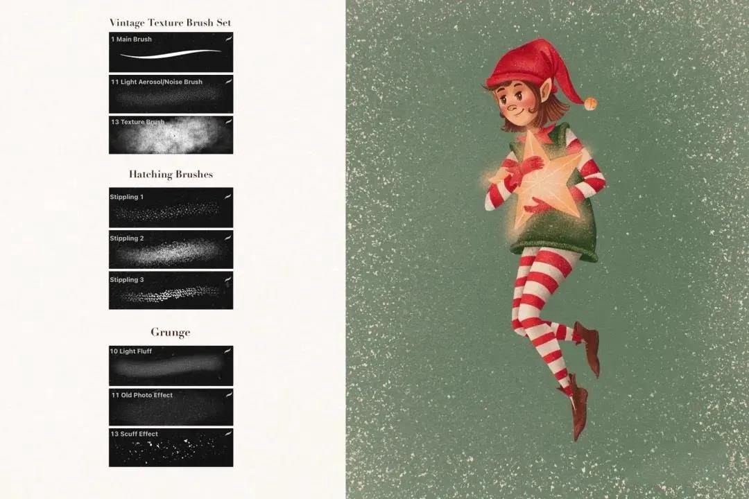 复古纹理Procreate笔刷套装 笔刷资源 第6张-素材湾丨精选海外优质设计素材资源 复古纹理Procreate笔刷套装 笔刷资源 sucaiwan.com