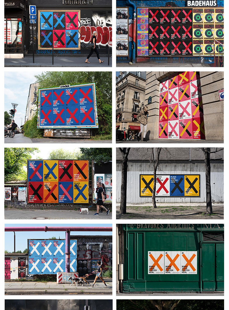 街头城市户外墙面海报广告褶皱样机场景展示PSD智能贴图模板素材 样机素材 sucaiwan.com