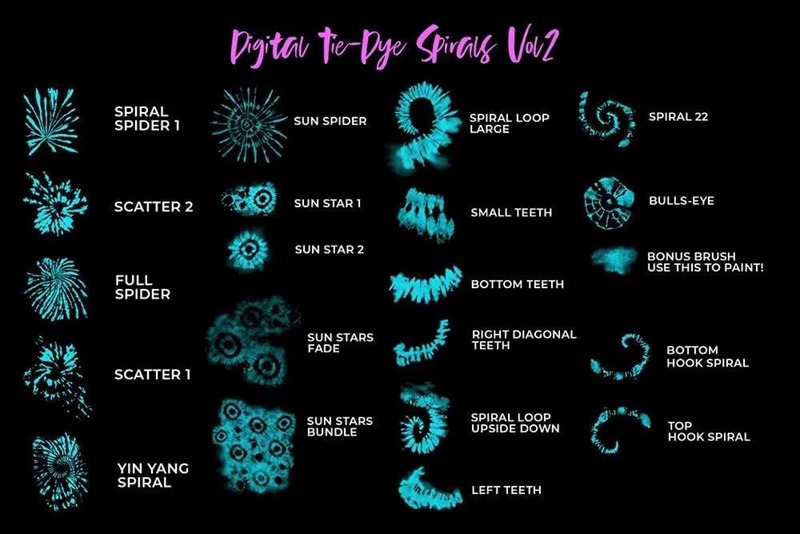 独特的数码扎染画Procreate笔刷素材 笔刷资源 第8张-素材湾丨精选海外优质设计素材资源 独特的数码扎染画Procreate笔刷素材 笔刷资源 sucaiwan.com