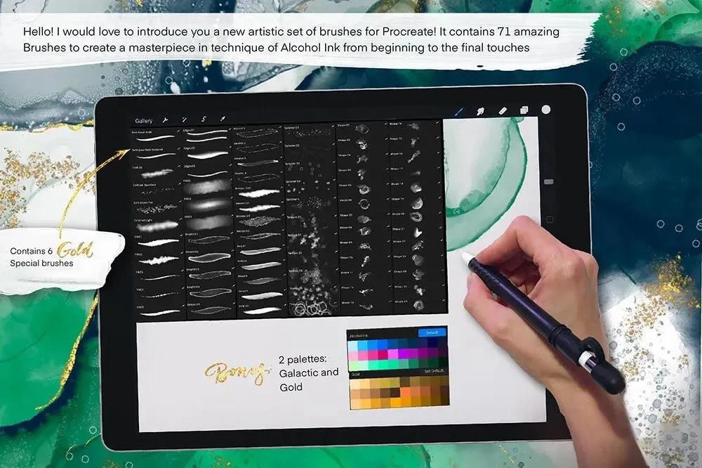 抽象形状酒精墨水纹理Procreate笔刷 笔刷资源 第9张-素材湾丨精选海外优质设计素材资源 抽象形状酒精墨水纹理Procreate笔刷 笔刷资源 sucaiwan.com
