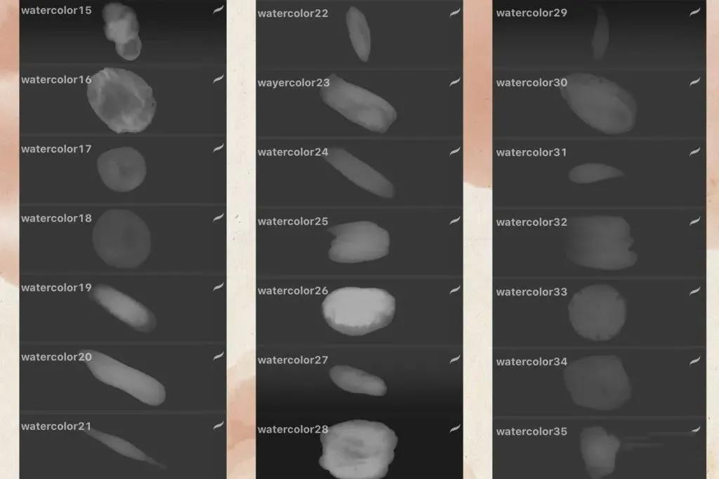 64款逼真水彩水墨效果Procreate笔刷设计素材 笔刷资源 第7张-素材湾丨精选海外优质设计素材资源 64款逼真水彩水墨效果Procreate笔刷设计素材 笔刷资源 sucaiwan.com