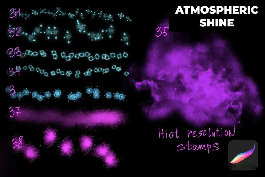 56款高清过年气氛花环火花漏光procreate笔刷画笔 笔刷资源 第10张-素材湾丨精选海外优质设计素材资源 56款高清过年气氛花环火花漏光procreate笔刷画笔 笔刷资源 sucaiwan.com