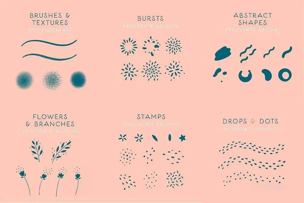 Procreate笔刷混合包和字体素材 笔刷资源 第13张-素材湾丨精选海外优质设计素材资源 Procreate笔刷混合包和字体素材 笔刷资源 sucaiwan.com