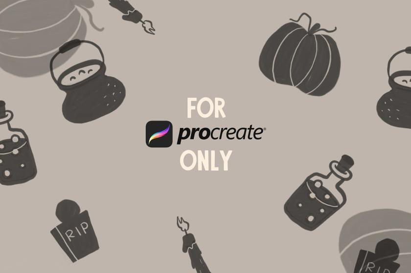 Procreate笔刷-万圣节主题装饰性设计插画笔刷素材 笔刷资源 第7张-素材湾丨精选海外优质设计素材资源 Procreate笔刷-万圣节主题装饰性设计插画笔刷素材 笔刷资源 sucaiwan.com