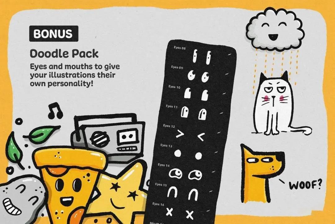 procreate笔刷-古怪涂鸦风格刻字procreate画笔+纹理 笔刷资源 第3张-素材湾丨精选海外优质设计素材资源 procreate笔刷-古怪涂鸦风格刻字procreate画笔+纹理 笔刷资源 sucaiwan.com