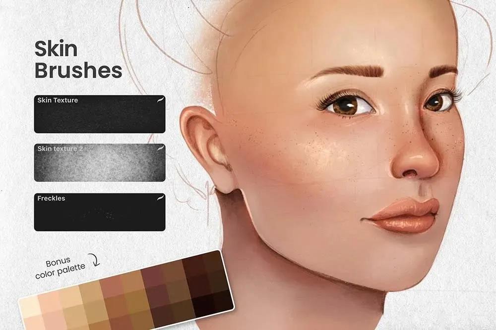 人脸肖像制作Procreate笔刷套装 笔刷资源 第5张-素材湾丨精选海外优质设计素材资源 人脸肖像制作Procreate笔刷套装 笔刷资源 sucaiwan.com