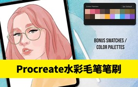 Procreate简易使用的水彩毛笔笔刷