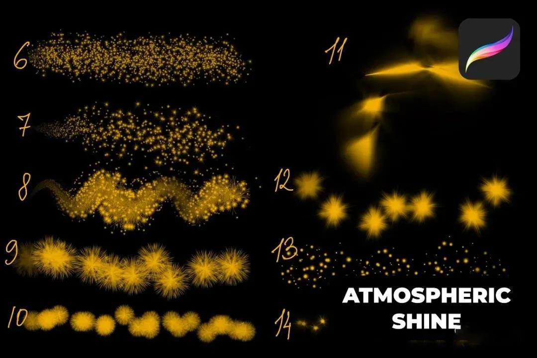 56款高清过年气氛花环火花漏光procreate笔刷画笔 笔刷资源 第5张-素材湾丨精选海外优质设计素材资源 56款高清过年气氛花环火花漏光procreate笔刷画笔 笔刷资源 sucaiwan.com