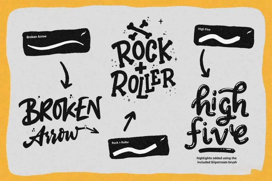 procreate笔刷-古怪涂鸦风格刻字procreate画笔+纹理 笔刷资源 第2张-素材湾丨精选海外优质设计素材资源 procreate笔刷-古怪涂鸦风格刻字procreate画笔+纹理 笔刷资源 sucaiwan.com