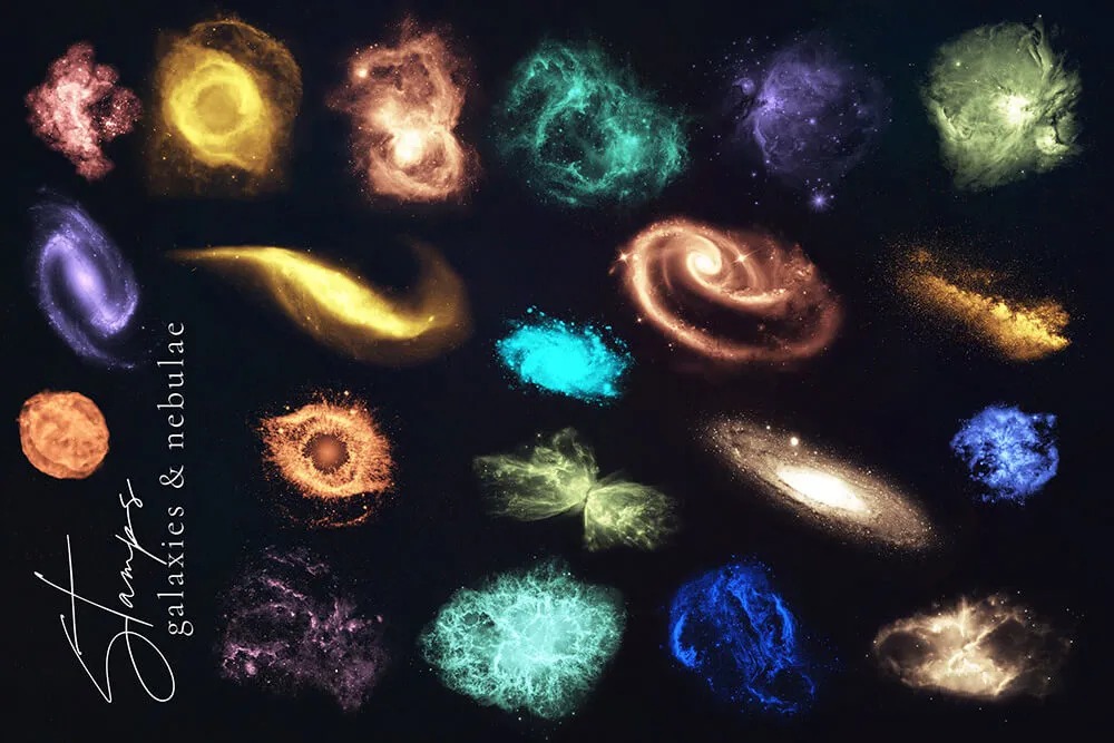 银河系星空元素Procreate的笔刷合集 笔刷资源 第3张-素材湾丨精选海外优质设计素材资源 银河系星空元素Procreate的笔刷合集 笔刷资源 sucaiwan.com