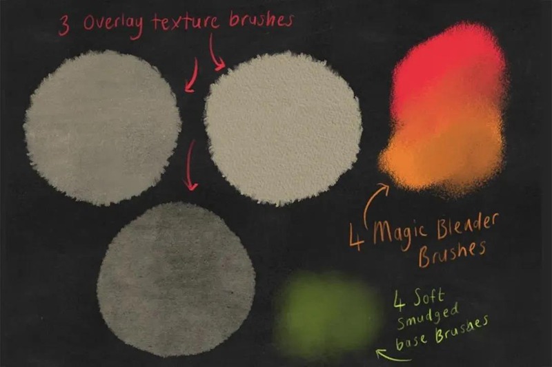 干性木炭粉笔粉彩纹理Procreate笔刷 笔刷资源 第3张-素材湾丨精选海外优质设计素材资源 干性木炭粉笔粉彩纹理Procreate笔刷 笔刷资源 sucaiwan.com