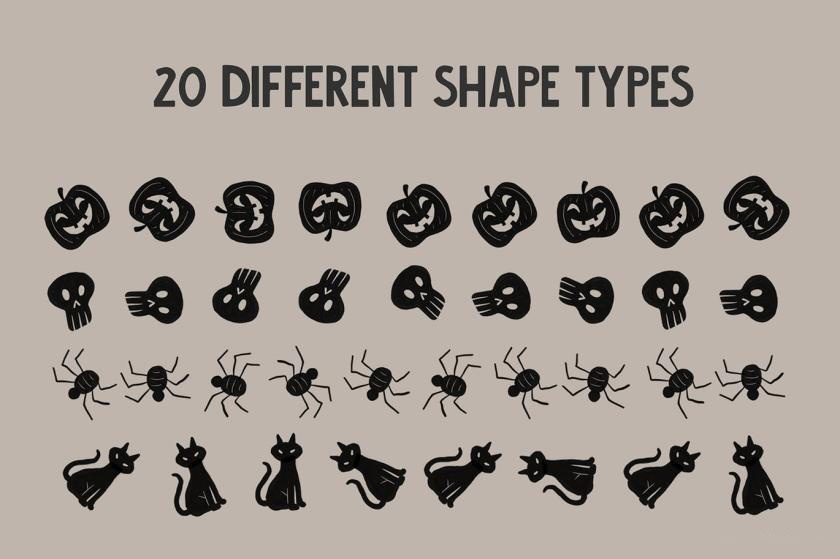 Procreate笔刷-万圣节主题装饰性设计插画笔刷素材 笔刷资源 第4张-素材湾丨精选海外优质设计素材资源 Procreate笔刷-万圣节主题装饰性设计插画笔刷素材 笔刷资源 sucaiwan.com