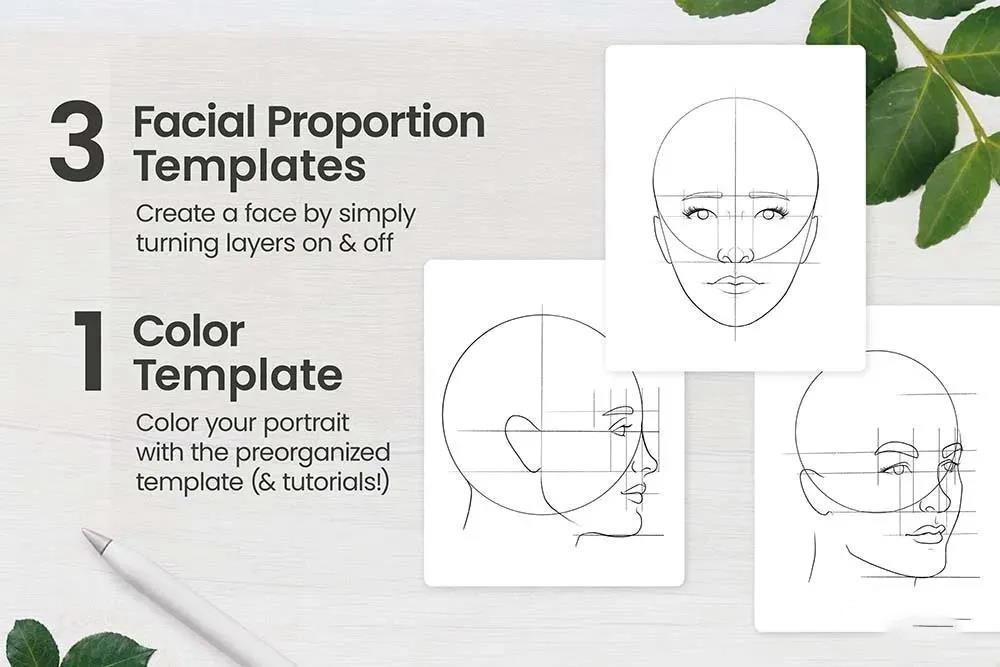 人脸肖像制作Procreate笔刷套装 笔刷资源 第4张-素材湾丨精选海外优质设计素材资源 人脸肖像制作Procreate笔刷套装 笔刷资源 sucaiwan.com
