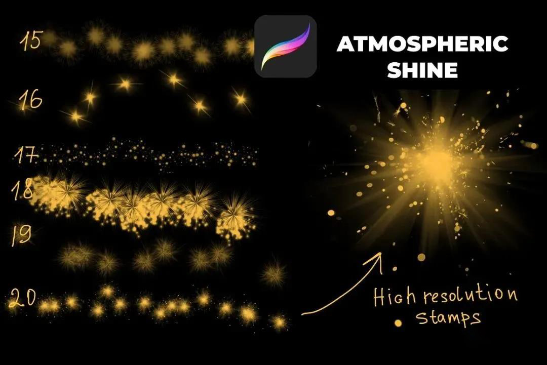 56款高清过年气氛花环火花漏光procreate笔刷画笔 笔刷资源 第6张-素材湾丨精选海外优质设计素材资源 56款高清过年气氛花环火花漏光procreate笔刷画笔 笔刷资源 sucaiwan.com