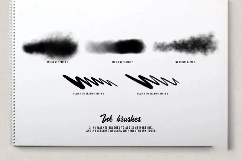 17款国风墨水飞溅效果素描绘画画笔Procreate笔刷 笔刷资源 第6张-素材湾丨精选海外优质设计素材资源 17款国风墨水飞溅效果素描绘画画笔Procreate笔刷 笔刷资源 sucaiwan.com