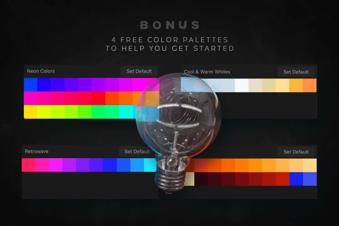 数字霓虹灯灯光Procreate笔刷素材 笔刷资源 第6张-素材湾丨精选海外优质设计素材资源 数字霓虹灯灯光Procreate笔刷素材 笔刷资源 sucaiwan.com