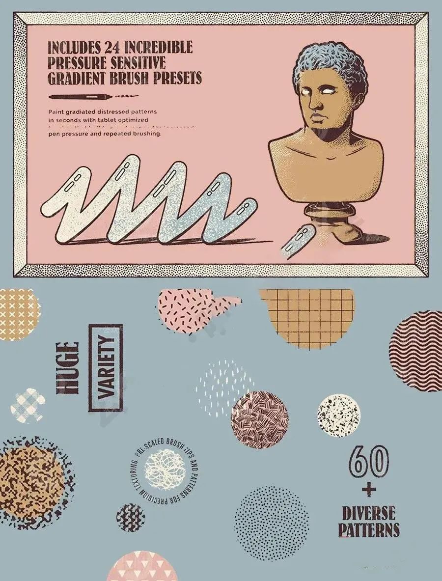 200款超实用Procreate综合神奇纹理笔刷合集 笔刷资源 第2张-素材湾丨精选海外优质设计素材资源 200款超实用Procreate综合神奇纹理笔刷合集 笔刷资源 sucaiwan.com