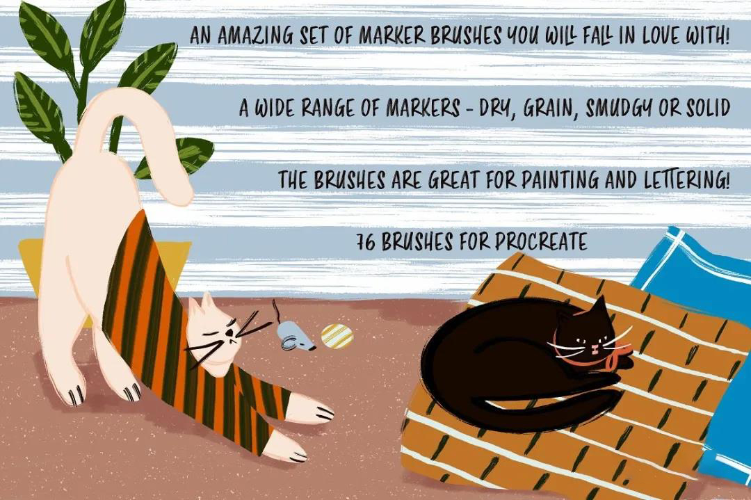 爆款Procreate专业干性纹理故障毛刺等笔刷合集 笔刷资源 第13张-素材湾丨精选海外优质设计素材资源 爆款Procreate专业干性纹理故障毛刺等笔刷合集 笔刷资源 sucaiwan.com