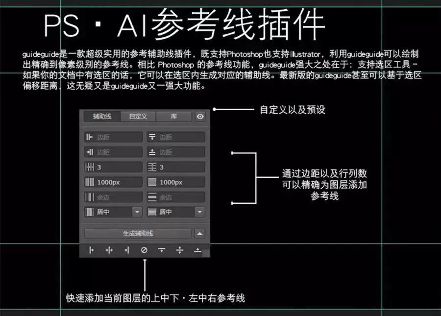 GuideGuide参考线插件 （支持2019-2022版本PS/AI） 插件预设 sucaiwan.com