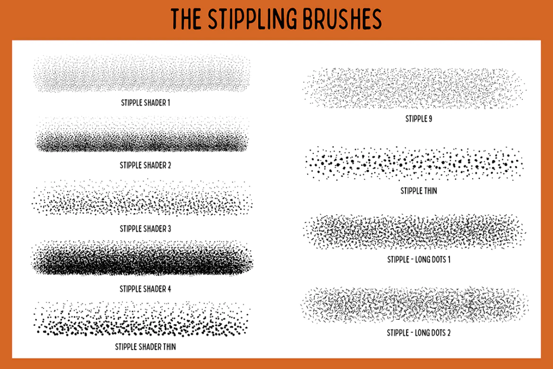 Procreate笔刷-光滑墨线风格艺术笔刷Procreate绘画画笔资源下载 笔刷资源 sucaiwan.com