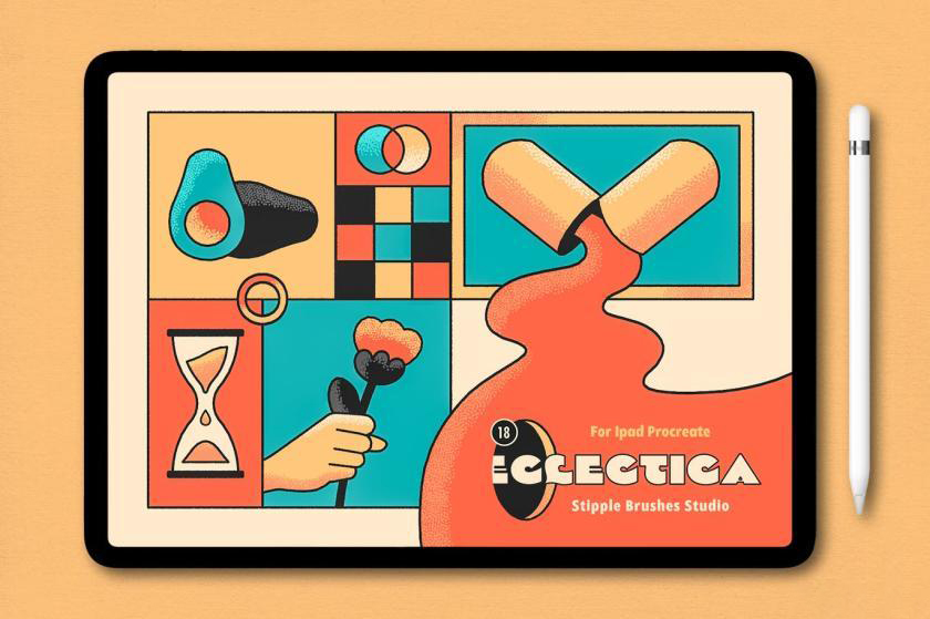 Procreate笔刷-复古波普艺术风格点阵线条笔刷素材资源 笔刷资源 第1张-素材湾丨精选海外优质设计素材资源 Procreate笔刷-复古波普艺术风格点阵线条笔刷素材资源 笔刷资源 sucaiwan.com