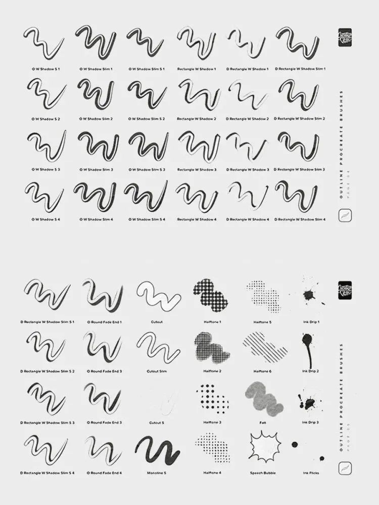 400款Procreate新款厚涂立体轮廓笔刷合集 笔刷资源 第5张-素材湾丨精选海外优质设计素材资源 400款Procreate新款厚涂立体轮廓笔刷合集 笔刷资源 sucaiwan.com